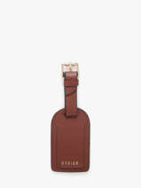 Luggage Tag Tradition Cuir Etrier Brown tradition ETRA901M