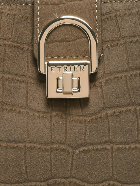 Satchel M Equestre Croco Leather Etrier Gray equestre croco EEQC142M other view 4